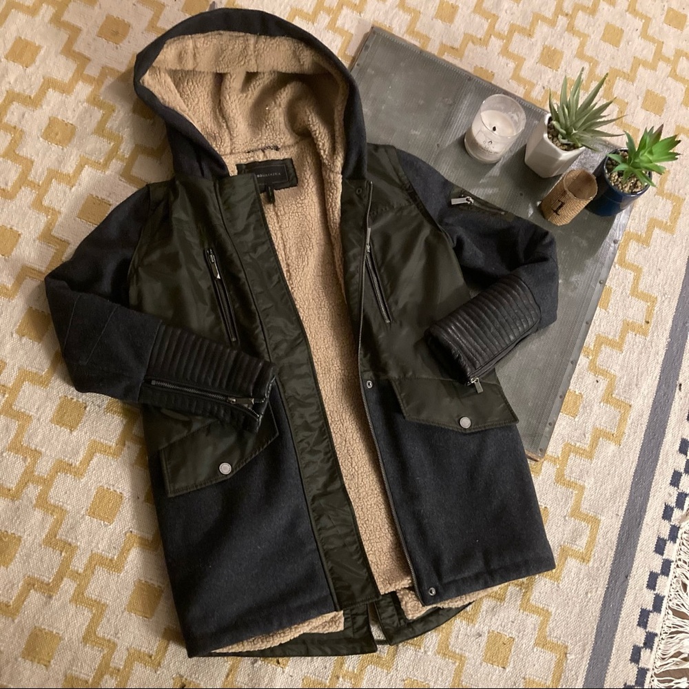 BCBG MAXAZRIA Mixed Media Winter Parka